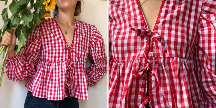 Coup de coeur couture : le patron pour coudre la blouse à noeuds Aly