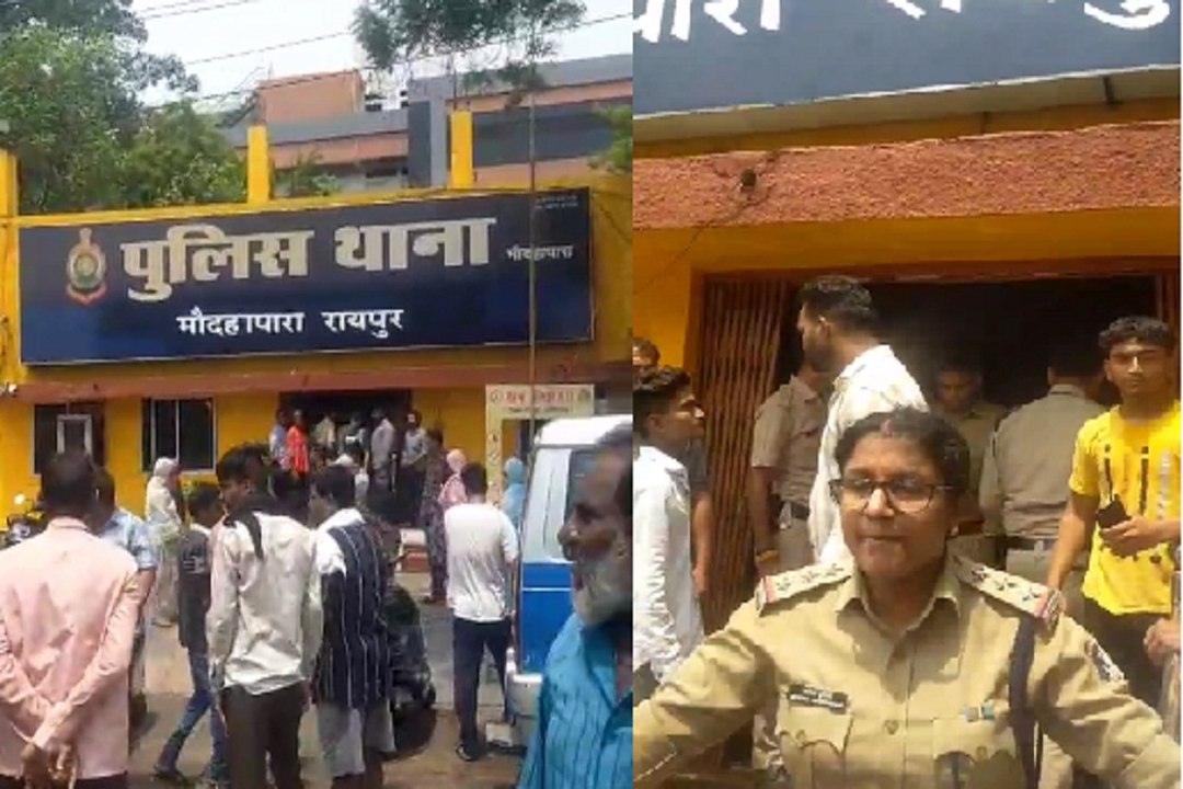 महिला ने थाने में घुसकर युवक को मारा ब्लेड