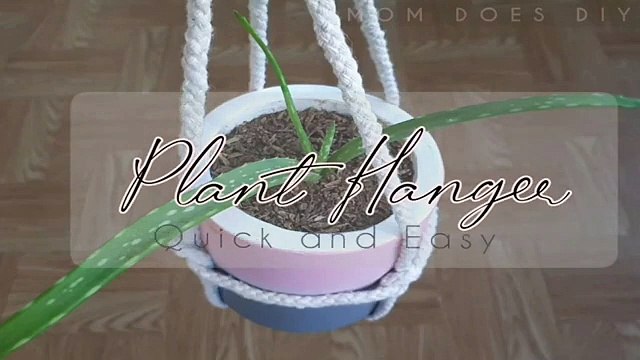 DIY _ 1 MINUTE HANGING PLANTER - QUICK AND EASY _ HANGING POT WITH ROPE 902 (360p)