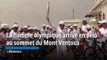 La flamme olympique arrive sur le Mont Ventoux à vélo