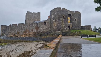 Carrickfergus castle and harbour