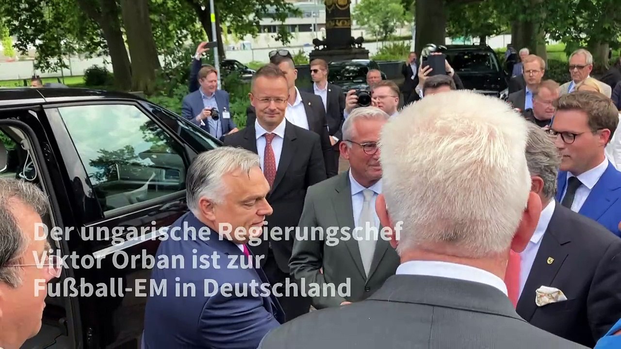 Ungarns Regierungschef Orban zum EM-Spiel in Stuttgart