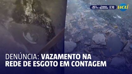Moradores de Contagem denunciam vazamento de esgoto