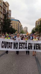 Concentració contra la fórmula 1 a Barcelona