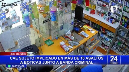 Los Olivos: cae integrante de banda criminal responsable del robo a más de 10 farmacias en Lima Norte