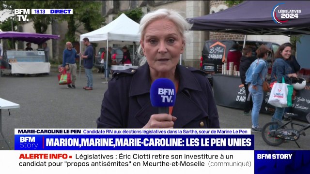 Au Rassemblement National et en politique s'appeler Le Pen c'est bien réagit Marie-Caroline Le Pen sur sa candidature aux élections législatives