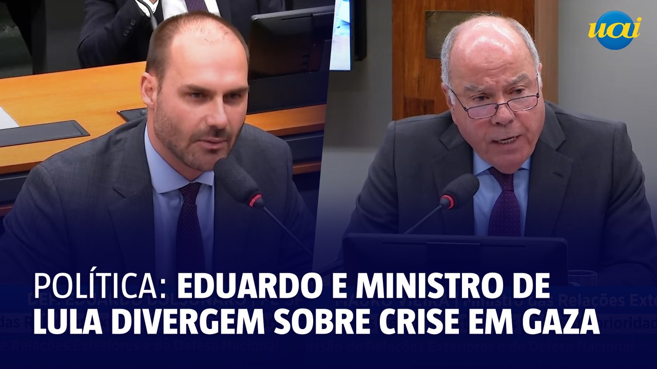 Eduardo Bolsonaro e ministro das relações exteriores divergem sobre Gaza