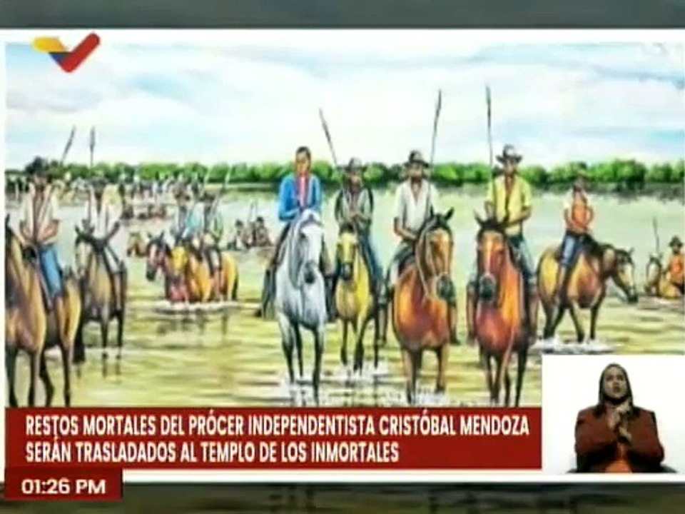 Ciudadanos respaldan el traslado de los restos mortales de Cristóbal Mendoza al Panteón Nacional