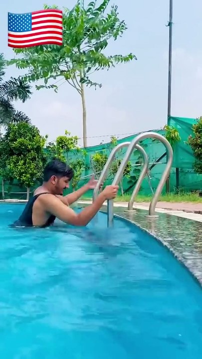 America  vs Japan  vs India  Swimming pool   Time ️ #dushyantkukreja #shorts