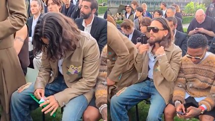 Maluma presente en el show de Louis Vuitton para el 'París fashion week'