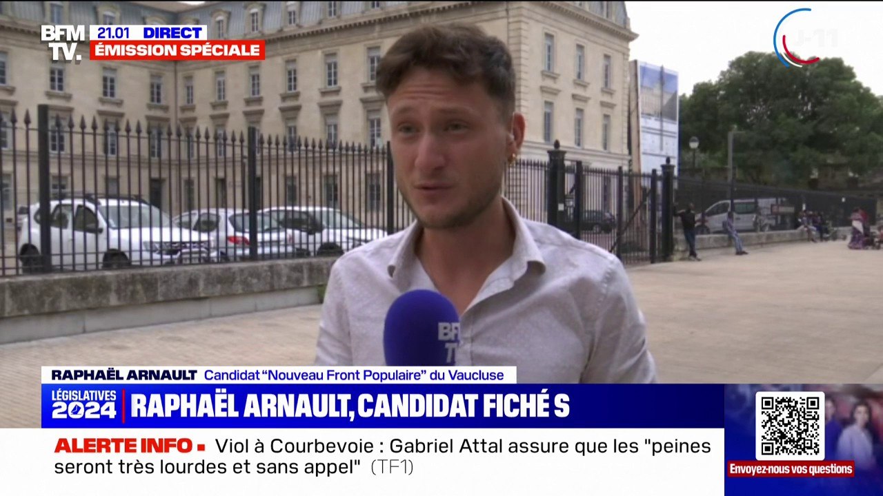 "Je ne m'attendais pas à ce niveau de déversement de haine": Raphaël Arnault, porte-parole de la Jeune Garde antifasciste, réagit aux réactions provoquées par son investiture dans le Vaucluse