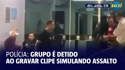 Grupo é detido após gravar clipe simulando assalto a banco