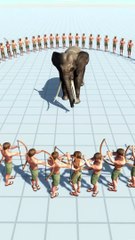 Dungeons 200 Archers vs Elephant giraffe