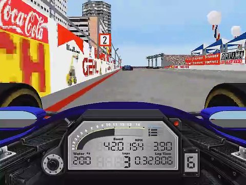 papyrus cart icr2 indycar racing 2 - long beach 1996 scratch built track