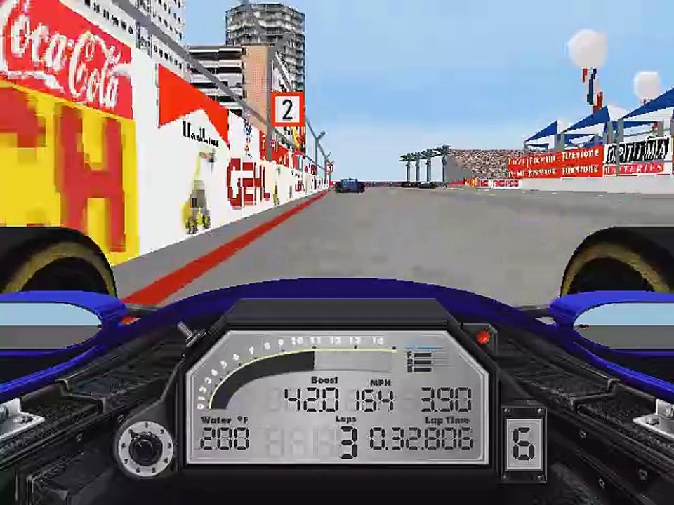 papyrus cart icr2 indycar racing 2 - long beach 1996 scratch built track