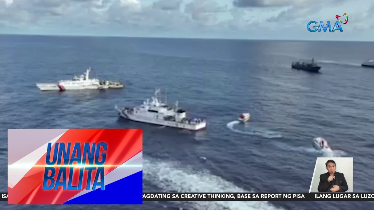 Mga bangka ng PHL Navy para sa RORE mission sa BRP Sierra Madre sa Ayungin Shoal, dinikitan ng China Coast Guard | Unang Balita