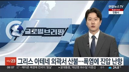 그리스 아테네 외곽서 산불…폭염에 진압 난항
