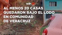 Deslizamiento de tierra en Veracruz deja al menos 20 casas bajo el lodo