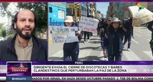 En Perú ciudadanos de la ciudad de Juliaca acatan paro de 48 horas