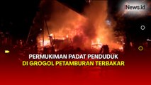 Permukiman Padat Penduduk di Grogol Petamburan Terbakar, 17 Unit Pemadam Diterjunkan