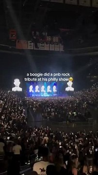 A Boogie Wit Da Hoodie gave a tribute to PnB Rock at his show in Philadelphia