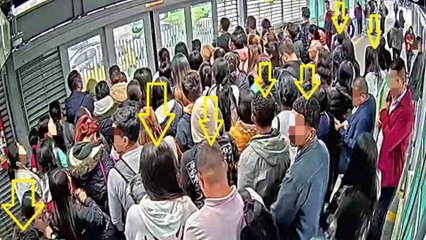 En video quedó grabado cómo una mujer y tres hombres robaban celulares en Transmilenio
