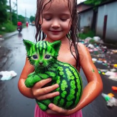 The  inspirational story of watermelon cat will never and