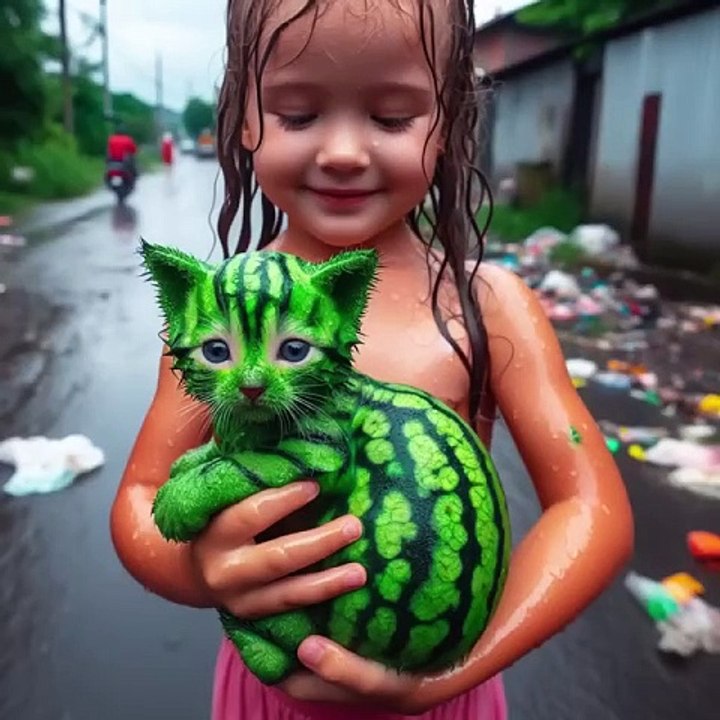 The  inspirational story of watermelon cat will never and