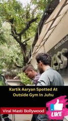 Kartik Aaryan Spotted At Outside Gym In Juhu