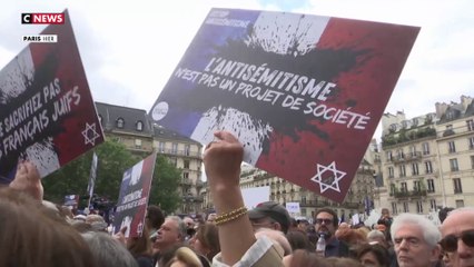 Un rassemblement contre l'antisémitisme à Paris