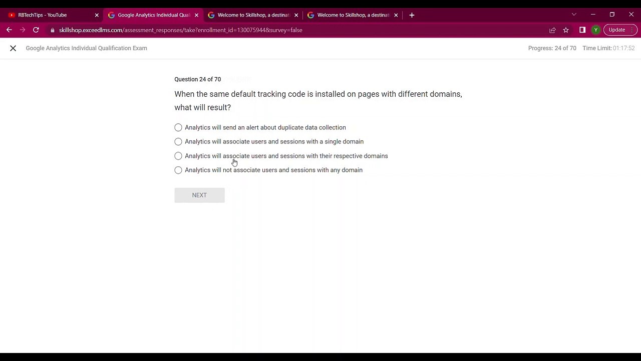 Google Analytics Individual Qualification Exam Anwers 2024