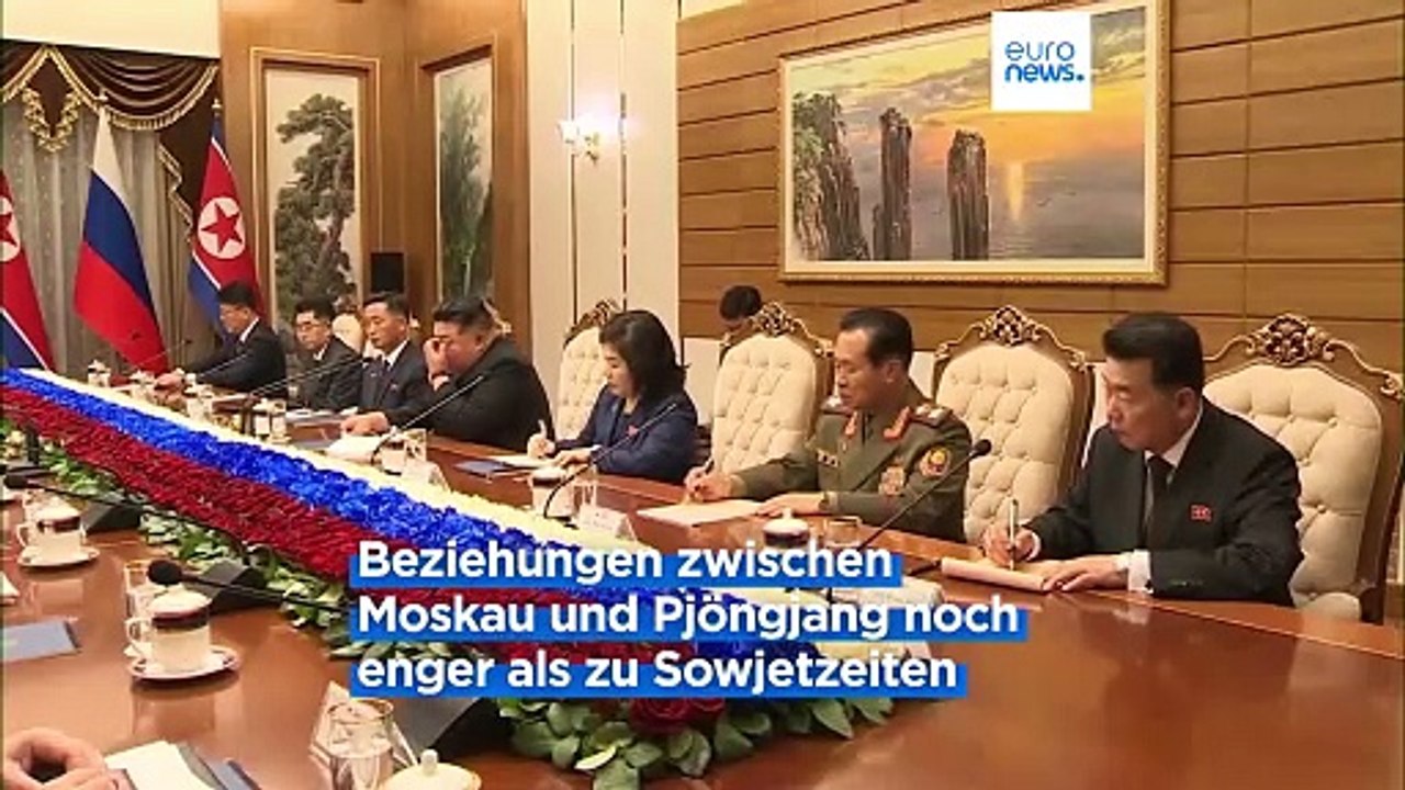 Putin in Nordkorea: Kim Jong Un verspricht Russland 'vollste Unterstützung'