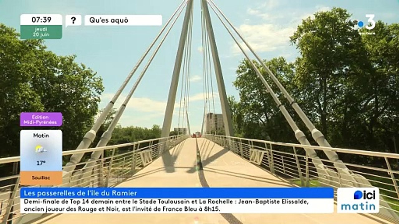 Qu'es aquò: les passerelles de l'île du Ramier à Toulouse