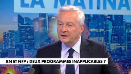 Bruno Le Maire : «Le SMIC à 1600 euros du Nouveau Front Populaire conduira au retour du chômage de masse»