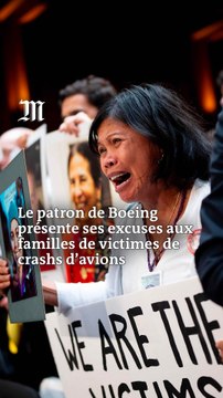 Le patron de Boeing présente ses excuses aux familles de victimes de crashs aériens