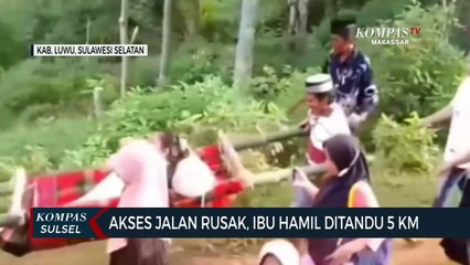 Akses Jalan Rusak, Ibu Hamil hendakmelahirkan Ditandu 5 KM