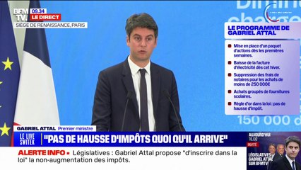 Gabriel Attal: "Nous permettrons aux entreprises d'augmenter jusqu'à 10.000 euros par an, sans charge ni impôt, le montant de la prime du pouvoir d'achat"