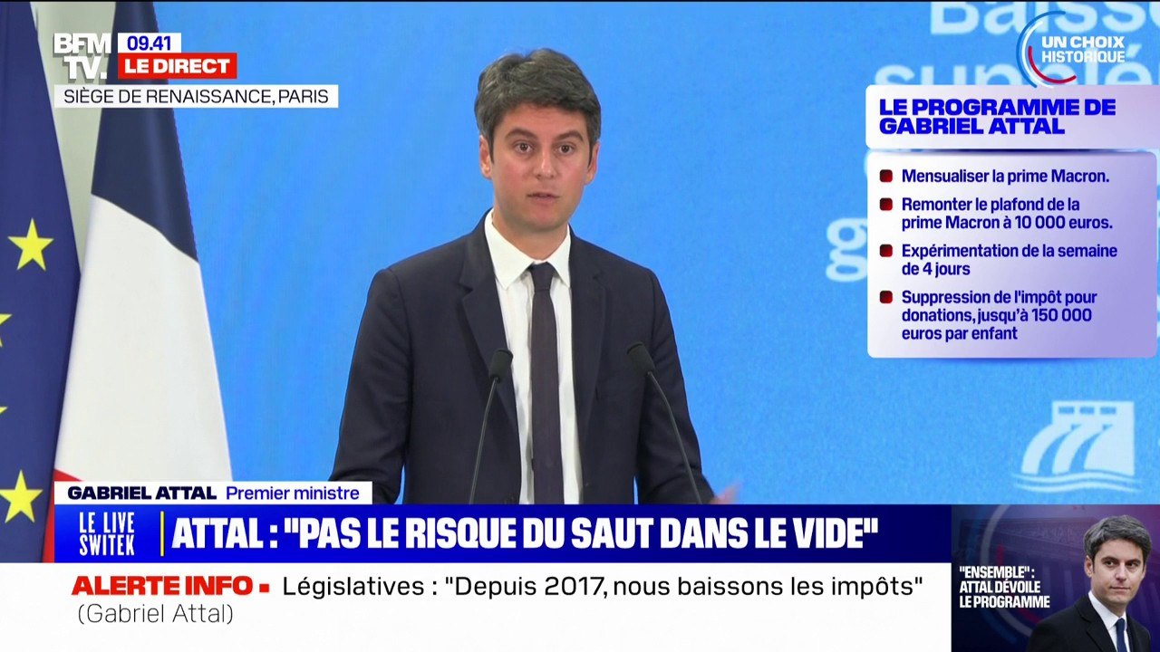 Législatives: Gabriel Attal souhaite construire "14 réacteurs nucléaires"