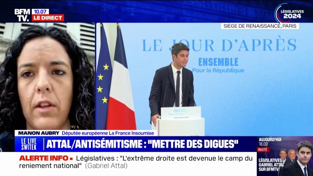 Viol à Courbevoie: Manon Aubry accuse Gabriel Attal d'en faire de la récupération politique