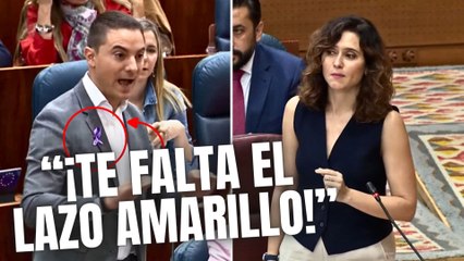 Sánchez manda a su lacayo a atacar a Ayuso con Milei y se va calentito a casa: “¡Te falta el lazo amarillo!”