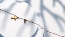 Elegant Gold Necklace with Gold Cross Pendant: Unique Charm