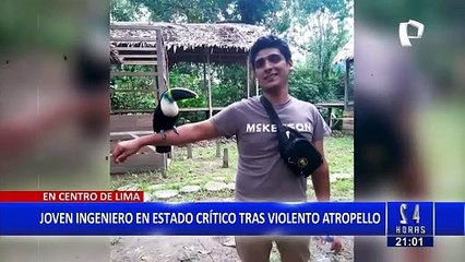 Atropello en avenida Abancay: joven ingeniero permanece internado en clínica