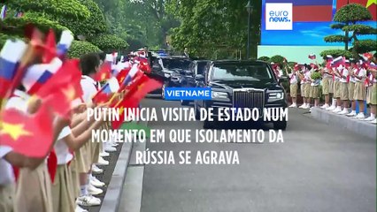 Putin no Vietname para reforçar os laços com o Sudeste Asiático perante isolamento russo