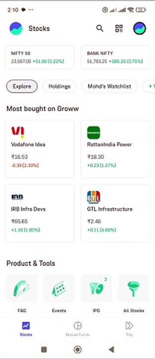 Mutualfundportfolio return on groww