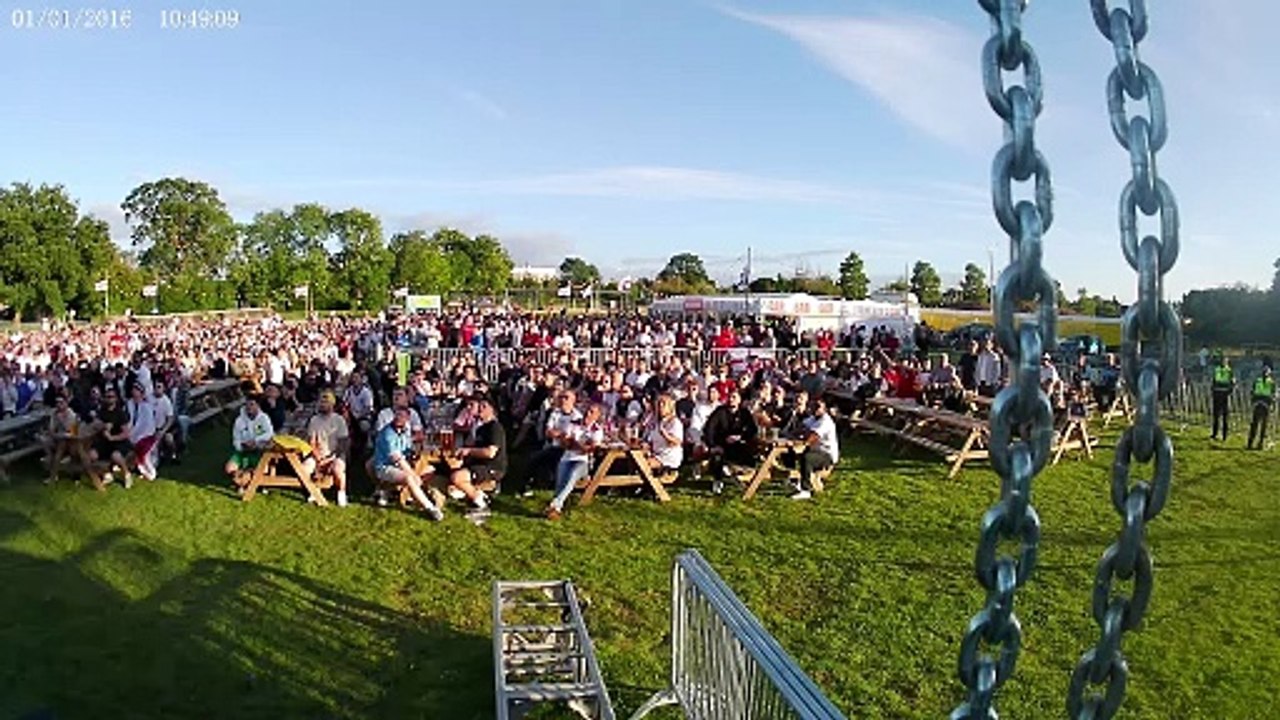 Moment crowd cheers at Bristol fan zone when England scores goal against Serbia at Euro 2024