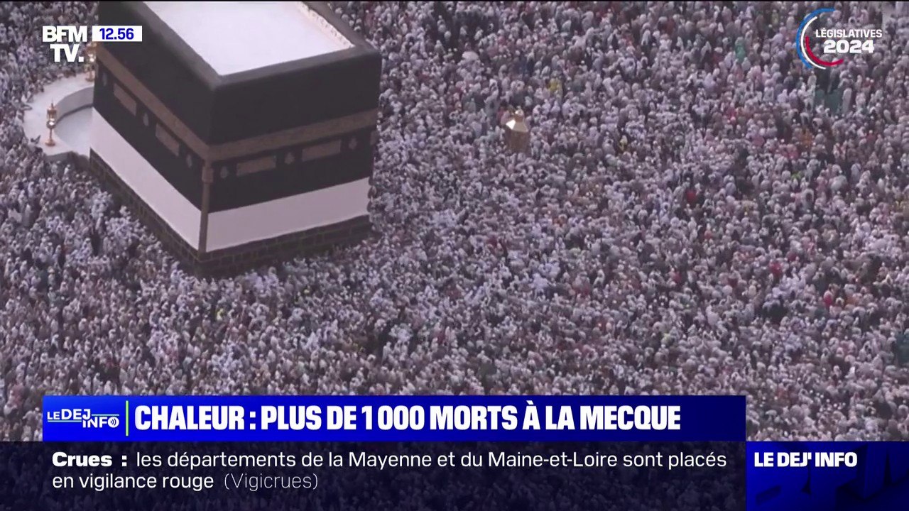 À cause de la chaleur, plus de 1.000 pèlerins sont morts pendant le hajj à La Mecque, en Arabie Saoudite