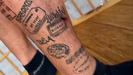 "I spent £600 getting 23 tattoos of stamps from every country I've visited"
