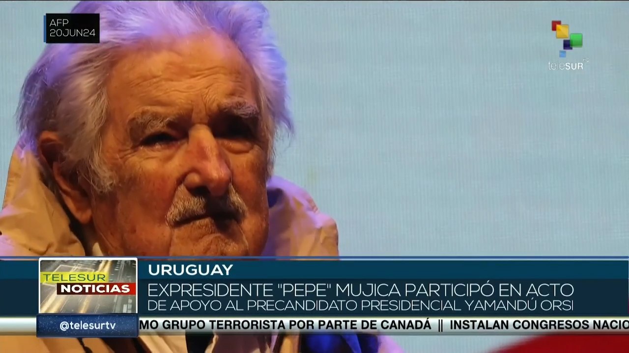 Expresidente de Uruguay participó en campaña del candidato presidencial Yamandú Orsi