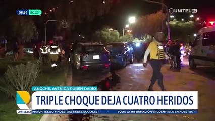 Al menos cuatro personas resultaron heridas tras triple colisión en Cochabamba