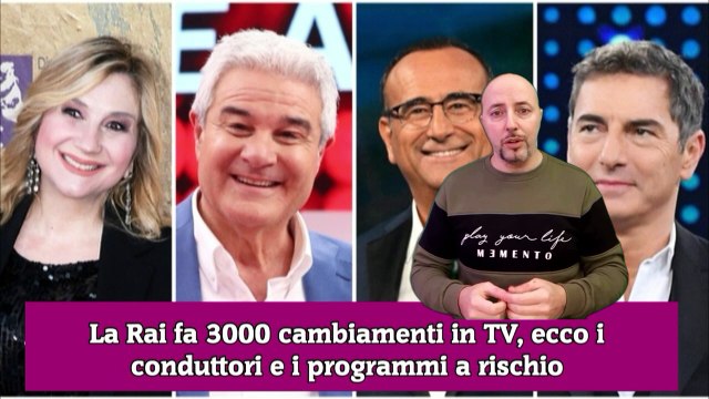 La Rai fa 3000 cambiamenti in TV, ecco i conduttori e i programmi a rischio